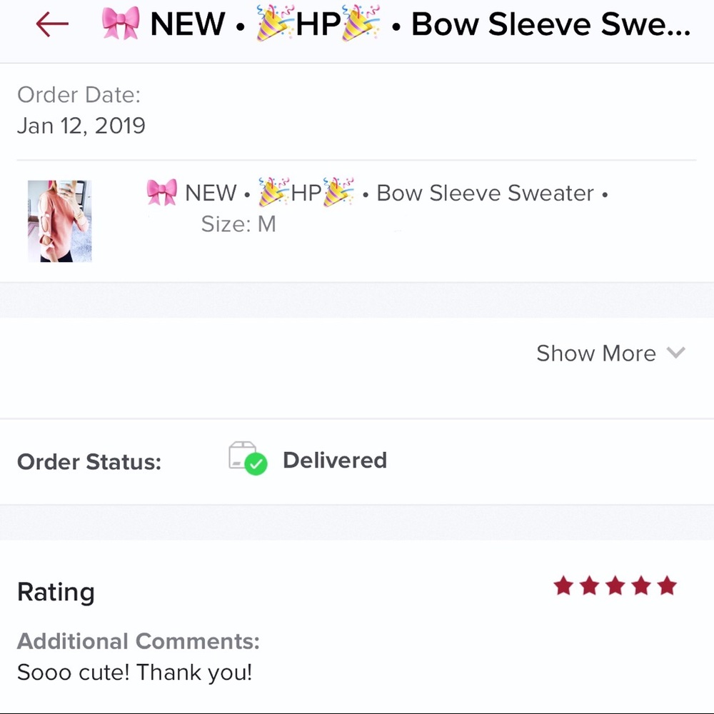 🎀 NEW • 🎉HP🎉 • Bow Sleeve Sweater • - Picture 7 of 8